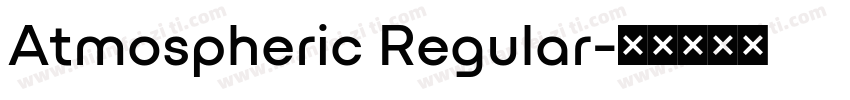 Atmospheric Regular字体转换